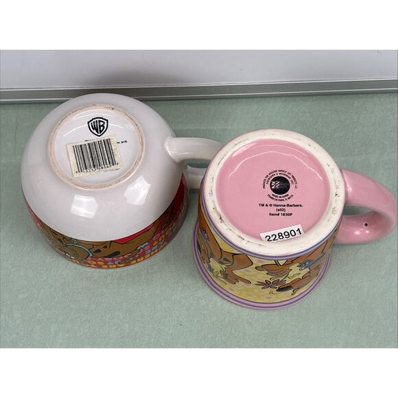 Scooby Doo Coffee Mug Lot Flowers Where Are You Pink Red Hanna Barbera - Picture 6 of 7